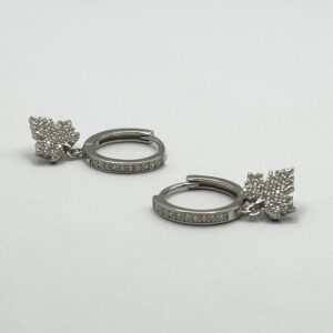 Pendientes Aro Hoja Blanquina